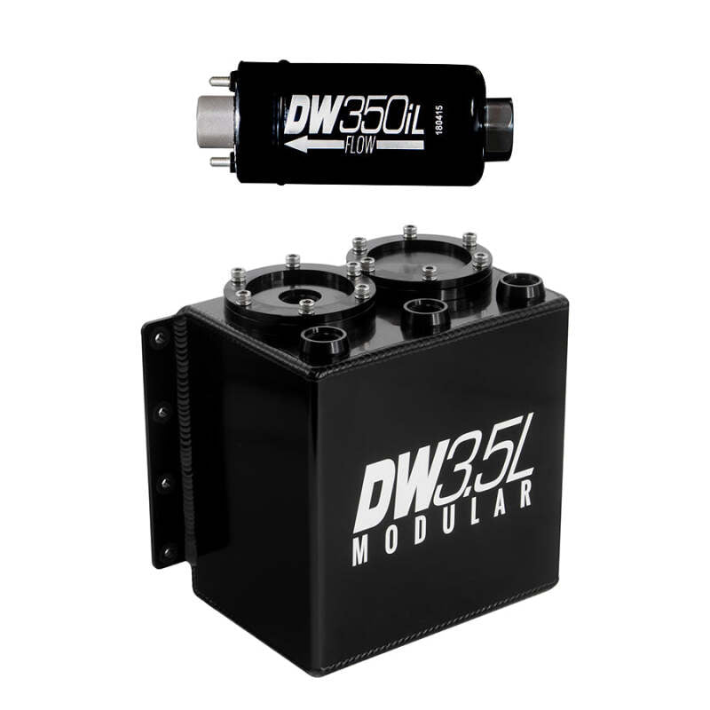 DeatschWerks 3.5L Modular Surge Tank (Incl. 1 DW350iL In-Line Fuel Pump)