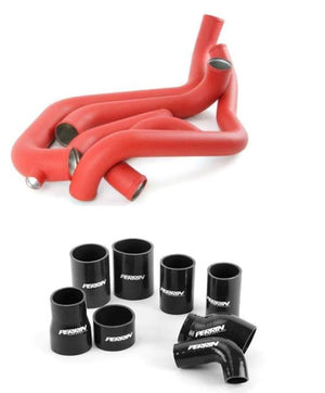 Perrin 02-07 WRX/STi FMIC Red Boost Tubes w/ Black Silicone