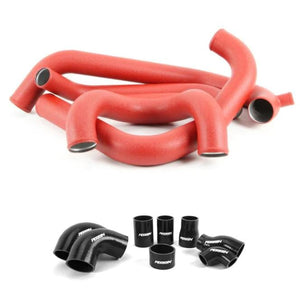 Perrin Performance 2015-2017 Subaru STI FMIC Red Boost Tubes w/ Black Silicone Couplers