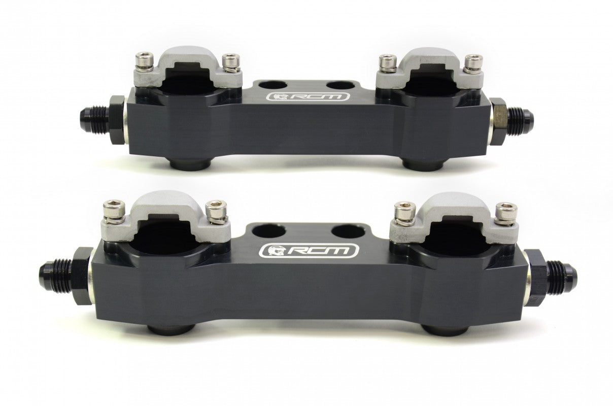 RCM Side Feed Parallel Billet Fuel Rail Pair V5 - V6