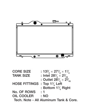 CSF 02-06 Acura RSX Radiator