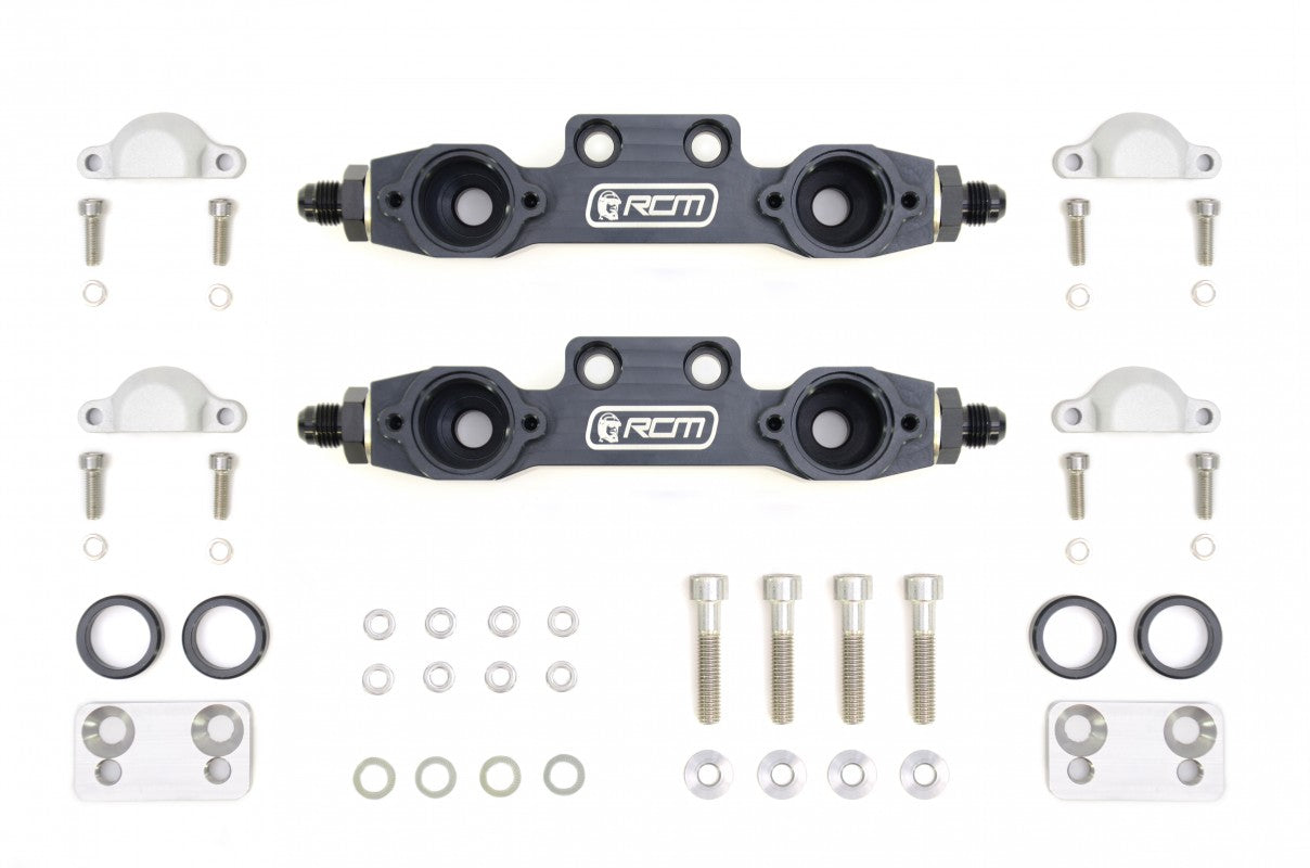 RCM Side Feed Parallel Billet Fuel Rail Pair V1 - V2